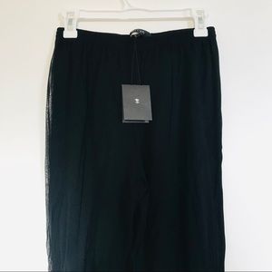 Nitya High Rise Mesh Black Pants